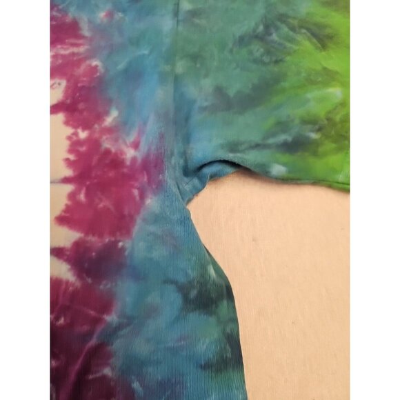 VINTAGE 2000 Liquid Blue Grateful Dead Celtic Mandala Tie Dye T-Shirt XL Distres - Picture 3 of 6